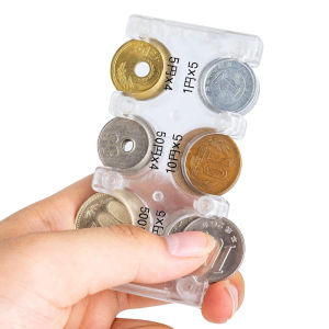 1-3Pcs Coin Dispenser Mini Portable Coin Organizer Multifunctional Coin Classification Clip Holder Purses Plastic Coin Card Case