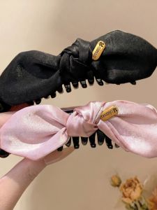 hellocandy | Anti-slip Fixed Half-up Hair Clip with Bow and Satin Finish