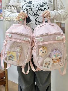 KDMILD | Large Capacity Pink Polka Dot See-Through Backpack
