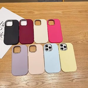 Thân Thiện Với Da kim loại rắn Dễ Thương Ốp điện thoại cho iPhone 16 15 14 Cộng Với 13 12 11 Pro Max XS Max X XR Silicone Điện Thoại Trường Hợp vỏ lưng bảo vệ Shell