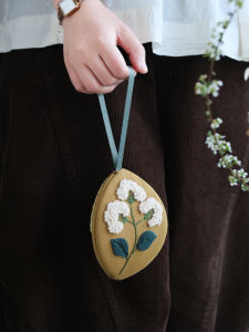 Handmade DIY Embroidery Wool Thread Flower Shell Bag Jewelry Storage Material Kit Mid-Autumn Festival Gift