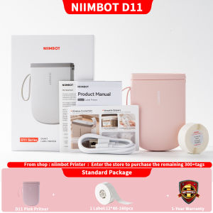 Niimbot D11 Portable Printer Thermal Sticker Label Bluetooth Handheld Maker Wireless BT Printer for Tape Phone Ios and Android Mini Labeler Labeller Sticker Machine Pos with Printer for Home Name Office Price Store Paper
