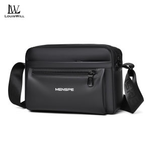 LouisWill Mens Shoulder Bag Casual Cross Body Bag Fashion Messenger Bag Travel Bag Business Bag Large Capacity Phone Bag Waterproof Lightweight Bag Leisure Sport Street Bag for College Student