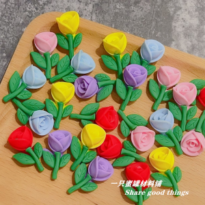 กล่องเครื่องเขียน ติดแก้วน้ำ ติดกระดุมผม กล่องเครื่องเขียน ดอกกุหลาบ 3 มิติ เอทานอล พลาสติก ตกแต่งห้องนอน ตกแต่งห้องน้ำ