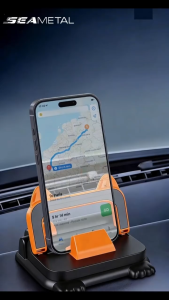 SEAMETAL Universal Dashboard Car Phone Holder 360° Rotation Stable Car Phone Mount With Parking Number Plate Smartphone Navigation Holder