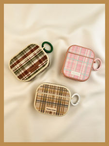 Ins Popular Striped Grid Airpods pro 3 Protective Case Airpod 4 Suitable for  pro 2 Earphone Shell Second Generation Wireless Bluetooth Third Generation 3 Airpod pro Fourth Generation 5 Five Generation