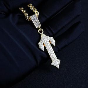 New Hip Hop Diamond Necklace for Men Big Sword 5mm 60cm Jewelry Gifts for Men and Women