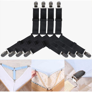 Bed Sheet Clip Triangle Bed Sheet Elastic Mattress Holder Fastener Grippers Clips Holder Fixing Slip-Resistant Belt Sheet Fixed
