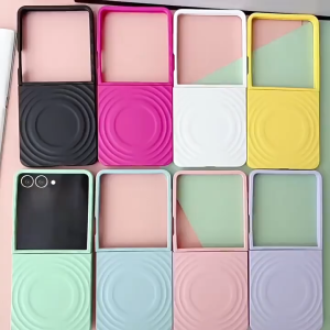 Ốp Lưng Từ Tính Samsung Galaxy Z FLIP 8 / FLIP 7 / FLIP 7 FE / FLIP 6 Họa Tiết Sóng Màu Pastel Nhưạ Cứng - BUM STORE GALAXY CASE
