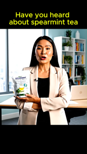 Aris Spearmint Green Tea Herbal Refreshing Mint Green Tea for Detox Relaxation Helps with PCOS