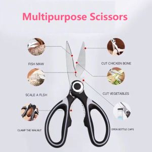 Kitchen Multipurpose Scissors Stainless Steel Chicken and Duck Fishbone Strong Scissors