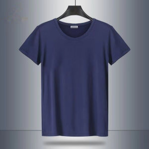 เสื้อยืดแขนสั้นผู้ชาย ทรงหลวม ลำลอง บ้าน ฤดูร้อน บาง ทรงเข้ารูป ยืดหยุ่นสูง ไซส์ใหญ่ ครึ่งแขน คอตตอนโมดอล เสื้อผ้าทำงาน