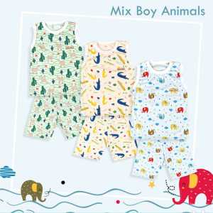 Setelan Chiyo Singlet gambar karakter size SML usia 1-3th