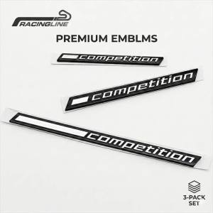 3D ABS Car Sticker Competition Logo Bar Underlined Badge Emblem Decals For BMW M3 M4 M5 X5M X6M Thunder Edition Auto Accessories