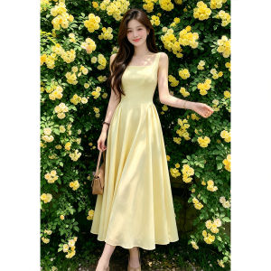 SUHUIQIAN | French Style White Spaghetti Strap Slimming Summer Dress