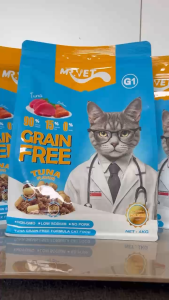 Hạt mèo MrVet Cho Mèo G1 Gói 1kg không chứa ngũ cốc mix topping thịt sấy | Hàng Chính Hãng | Thức ăn cho mèo | Hạt cho mèo