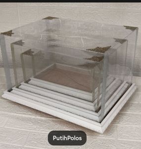 ( promo ) box hantaran seserahan pernikahan frame fiber 1 set isi 4 tutup mika mewah