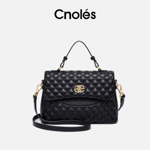 Cnoles Small Square Wind Diamond Grid Bag Womens New 2025 Single Shoulder Slant Cross Handbag High-End Sensation Bag