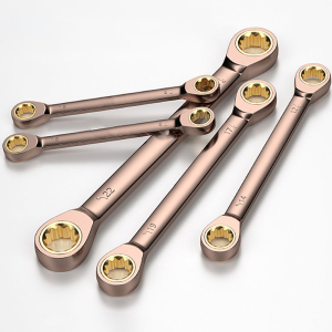 Double Head Ratchet Wrench  6-27mm Chrome Vanadium Steel Reversible Combination Spanner for Auto & DIY Repairs