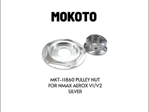 MOKOTO MKT-I1860 PULLEY NUT FOR NMAX AEROX VI/V2 SILVER