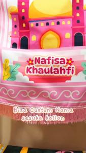 Sajadah Anak Rumbai Karakter Sejadah Busa Free Custom Nama Kado Anak (ORAEATLABORA)