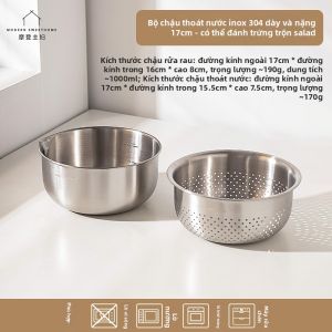 MODERN SWEETHOME | Bát Rửa Thoát Nước Quả Cây Đánh Trứng Nhào Bột