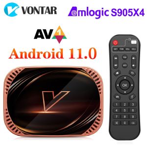 VONTAR X4 Amlogic S905X4 Smart TV Box Android 11 4GB 128G 32GB 64GB Wifi BT AV1 phương Tiện Truyền Thông Người Chơi TVBOX 4K 1000M Set Top Box