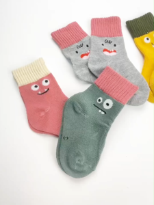 LJMOFA Kids Sock for Baby Absorbent and Breathable Cartoon Mid-Calf Tube Socks for Kids 1-12 Yrs