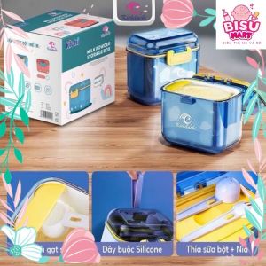 Hộp Đựng Sữa Cho Bé KICHI 360ML - 480ML Hộp Đựng Sữa Bột Kèm Thìa Gạt Tiện Dụng