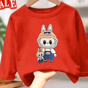 Baju Atasan Anak Usia 1-12 Tahun Bergambar Labubu Monster Kekinian Lengan Panjang