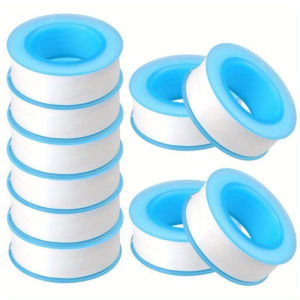 3/10Rolls 5M PTFE Water Pipe Oil-free Sealing Fitting Thread Seal Tape White Pipe Thread Seal Raw Material Tape Home Essential