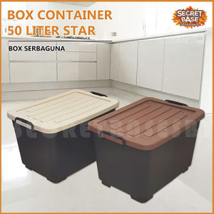 BOX STAR 50 LITER + RODA - Kontainer Box Plastik / Container Box