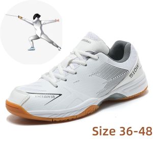 WuChu รองเท้าฟันดาบขนาดใหญ่36-48สำหรับผู้ชายและผู้หญิงรองเท้าแบดมินตันฟิตเนสกลางแจ้งใช้ฝึกฝนในร่มรองเท้าเทนนิส
