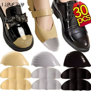 แผ่นรองนิ้วเท้าแบบนิ่มขนาด2/30ชิ้นแผ่นโฟม PU ลดขนาดรองเท้าใช้ซ้ำได้ฟองน้ำเติมนิ้วเท้าใส่สำหรับรองเท้าแผ่นรั้งเท้าใส่รองเท้าชายหญิง