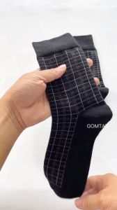 Vớ nam cổ cao đi giày tây GOMTAT màu đen chất liệu cotton cao cấp mềm mịn thoáng mát - GOM-TAY11-DENCAROTRANG
