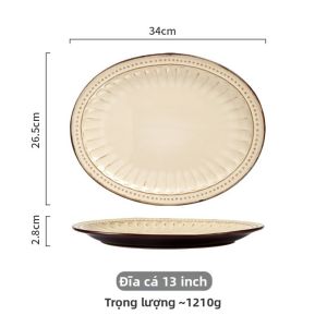 Bộ Đồ Dùng Bàn Ăn Gốm Sang Trọng Phong Cách Retro
