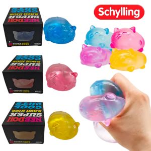 NeeDoh Cute Cat Maltose Soft Squishy Fidget Toy Non Stick Odorless Non Toxic Stress Relief Blind Box For Adults and Students
