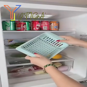 Laci Kulkas Kotak Penyimpanan Makanan Dalam Kulkas Sliding rack