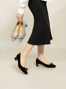 Elegant Fashion Commuter Womens Shoe Coarse Heel