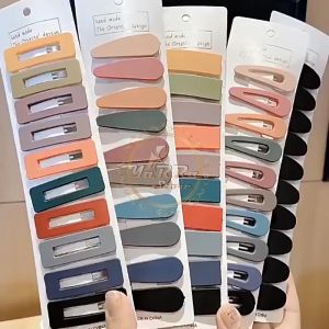 JEPIT RAMBUT KOREA ANAK PEREMPUAN DESAIN TIPTOP WARNA DOFF 1 SET 10 PCS AKSESORIS RAMBUT LUCU AK188