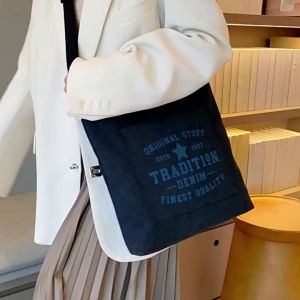 New Trend Womens Shoulder Bag Fashion Casual Large Capacity College / School Student Tote Classic Bag Canvas Crossbody Bag