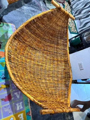 Duyan Yantok Native Rattan Hammock 7ft 6ft 5ft 4ft - Natural Woven Design - Outdoor Camping & Hiking Use - Rustic Setting