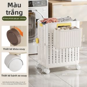 Giỏ Lưu Trữ Treo Tường Có Bánh Xe Gập Được