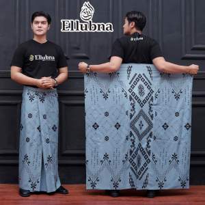 SARUNG GOYOR BATIK ELLUBNA MOTIF BALIMON WARNA SAGE BAHAN RAYON SUPER PREMIUM MAX BB 80kg