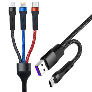 3 In 2 USB Type C Fast Charging Cable Universal Charger Data Cable For iPhone 15 14 13 12 Pro Max 11 Samsung Xiaomi Macbook