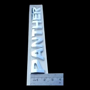 Aksesori Emblem PANTHER Krom Ukuran 16 cm x 2 cm dengan Perekat untuk Mobil Isuzu Panther