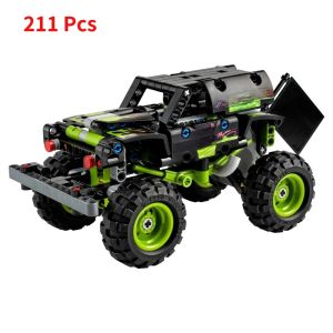Potdemiel | Giant Wheel Off-road Vehicle Model Building Blocks Sets Suitable for Birthday Gifts Compatible with Legoed Particles
