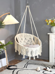 Handwoven Bohemian Hanging Chair Basket Original Design Balcony Swinging Chair Home Decorative Bed for Homestay Art Style