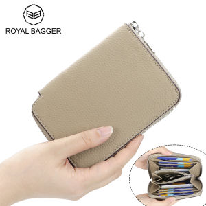 Royal Bagger New Short Wallets Fashion for Women Genuine Cow Leather Casual Multifunction Girl Ladies Coin Purse Card Holders