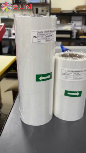 SUN Sticker Vinyl Roll Inkjet A3+ 32 cm x 25m / A4 21cm x 25m / A6 11cm x 25m 100 micron Matte Glossy Transparant Non Waterproof